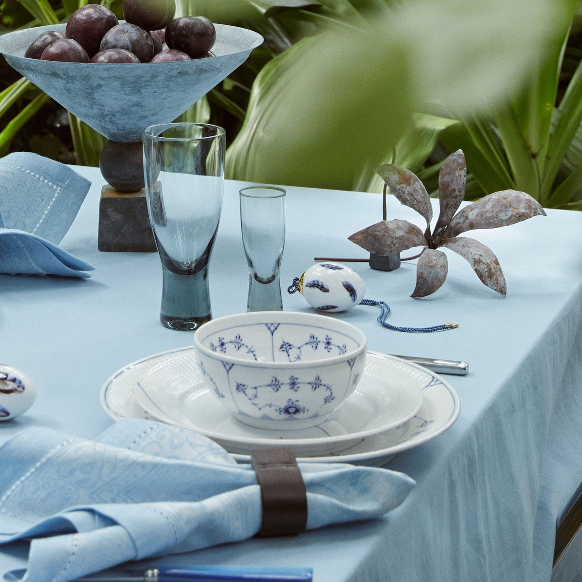 Blue Fluted Plain Bowl, 47 cl - US 8896
