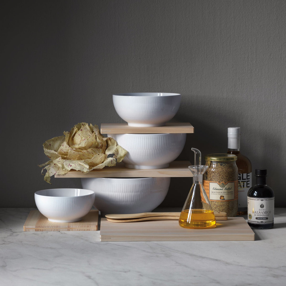 White Fluted Bowl, 73 cl - US 9531