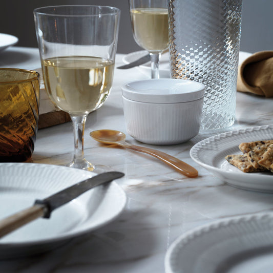 White Fluted Half Lace Plate, 22 cm - US 9561