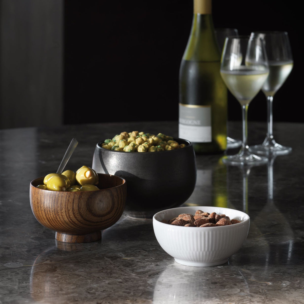 White Fluted Bowl, 24 cl - US 3332