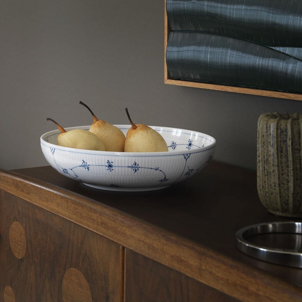 Blue Fluted Plain Bowl, 240 cl - US 2877