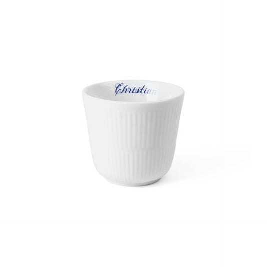 White Fluted Thermal Mug, Bespoke, 26 cl - US 8940