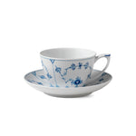 Blue Fluted Plain Cup and Saucer, 28 cl - US 2216