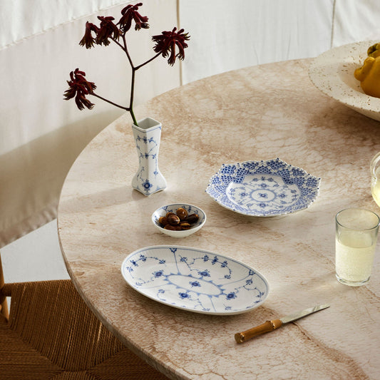 Blue Fluted Plain Assiette, 23.5 cm - US 4359