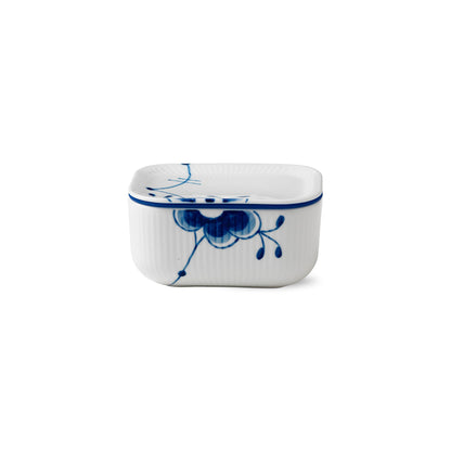 Blue Fluted Mega Butter Jar with Lid, 6.8 cm - US 8520