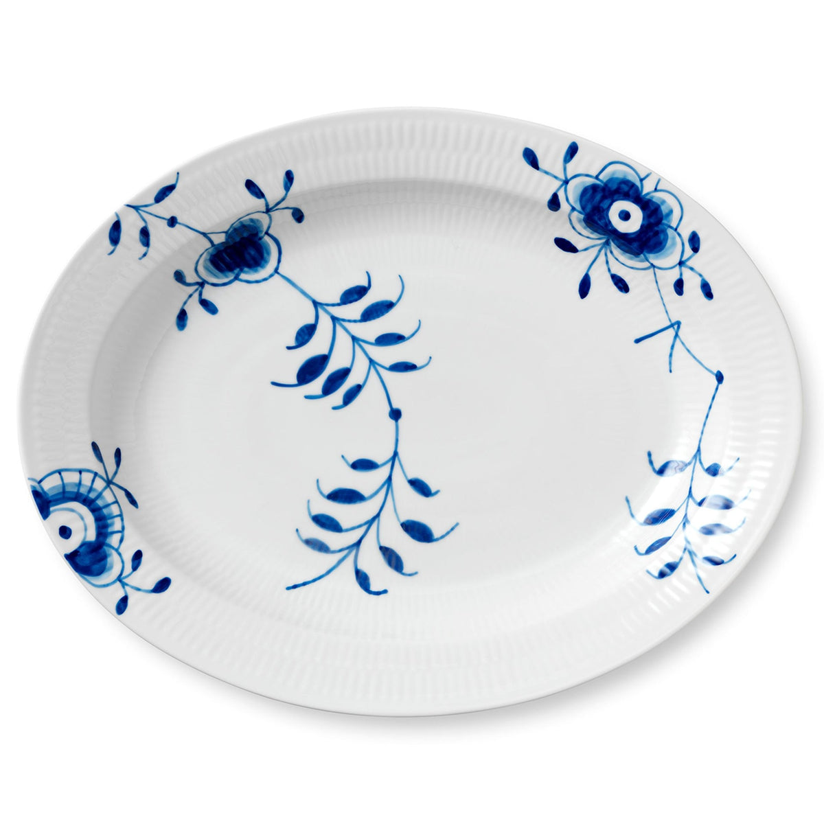 Blue Fluted Mega Dish, 36.5 cm - US 7467