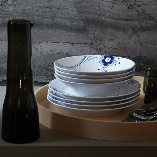 Blue Fluted Mega Deep Plate, 24 cm - US 3910