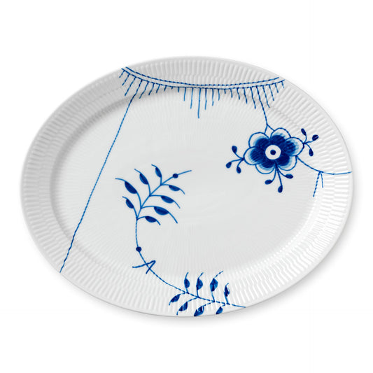 Blue Fluted Mega Dish, 35 cm - US 2968