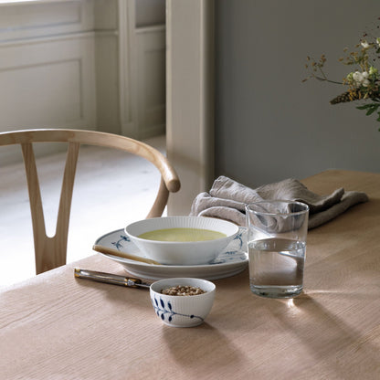 White Fluted Deep Plate, 17 cm - US 6801