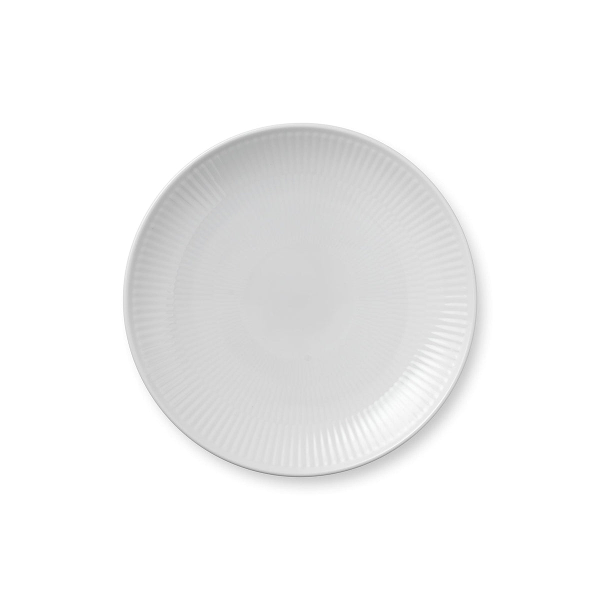White Fluted Plate Coupe, 19 cm - US 3415