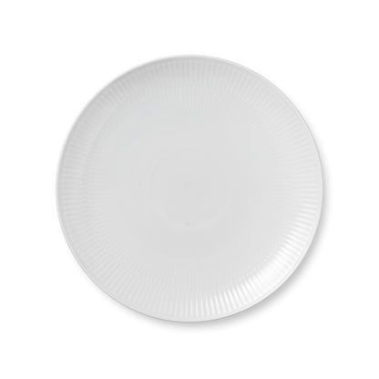 White Fluted Plate Coupe, 23 cm - US 1110