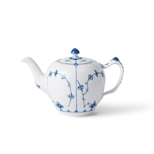 Blue Fluted Plain Teapot, 70 cl - US 7925