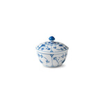 Blue Fluted Plain Sugar Bowl with Lid, 15 cl - US 7256