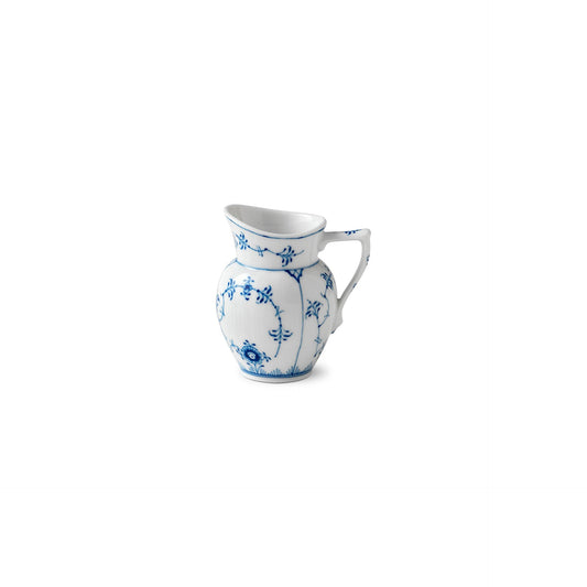 Blue Fluted Plain Cream Jug, 8 cl - US 4079