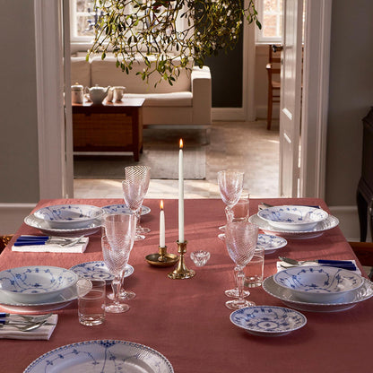 Blue Fluted Plain Deep Plate, 23 cm - US 0704