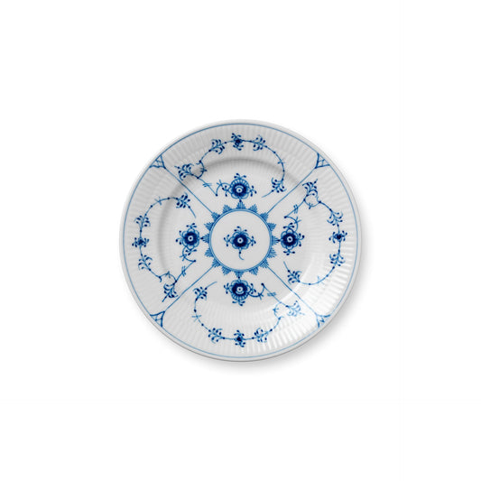 Blue Fluted Plain Plate, 17 cm - US 3306