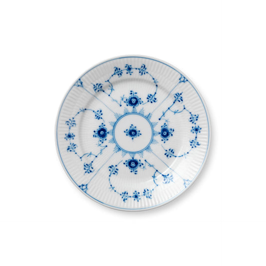 Blue Fluted Plain Plate, 19 cm - US 1810