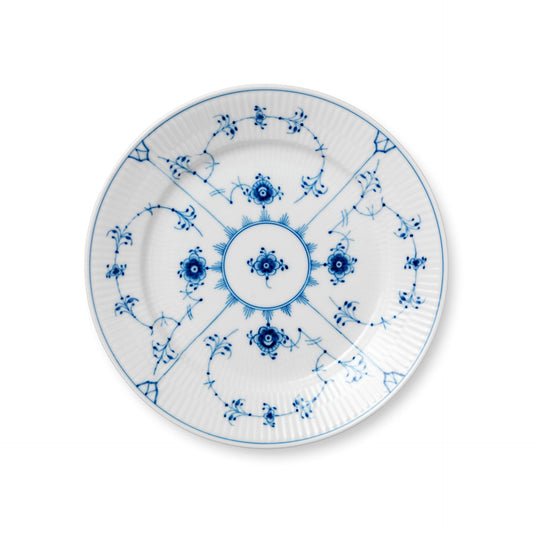 Blue Fluted Plain Plate, 22 cm - US 3007