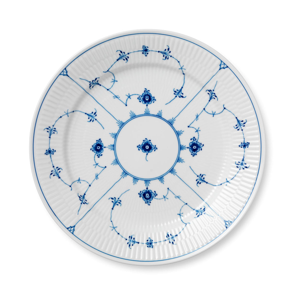 Blue Fluted Plain Plate, 27 cm - US 3456