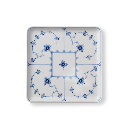 Blue Fluted Plain Plate, 20 cm - US 0617