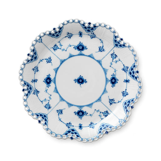 Blue Fluted Full Lace Dish, 25 cm - US 2783