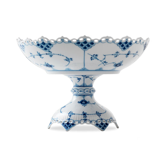 Blue Fluted Full Lace Bowl on High Foot, 140 cl - US 1256