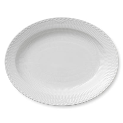 White Fluted Half Lace Dish, 36.5 cm - US 7745