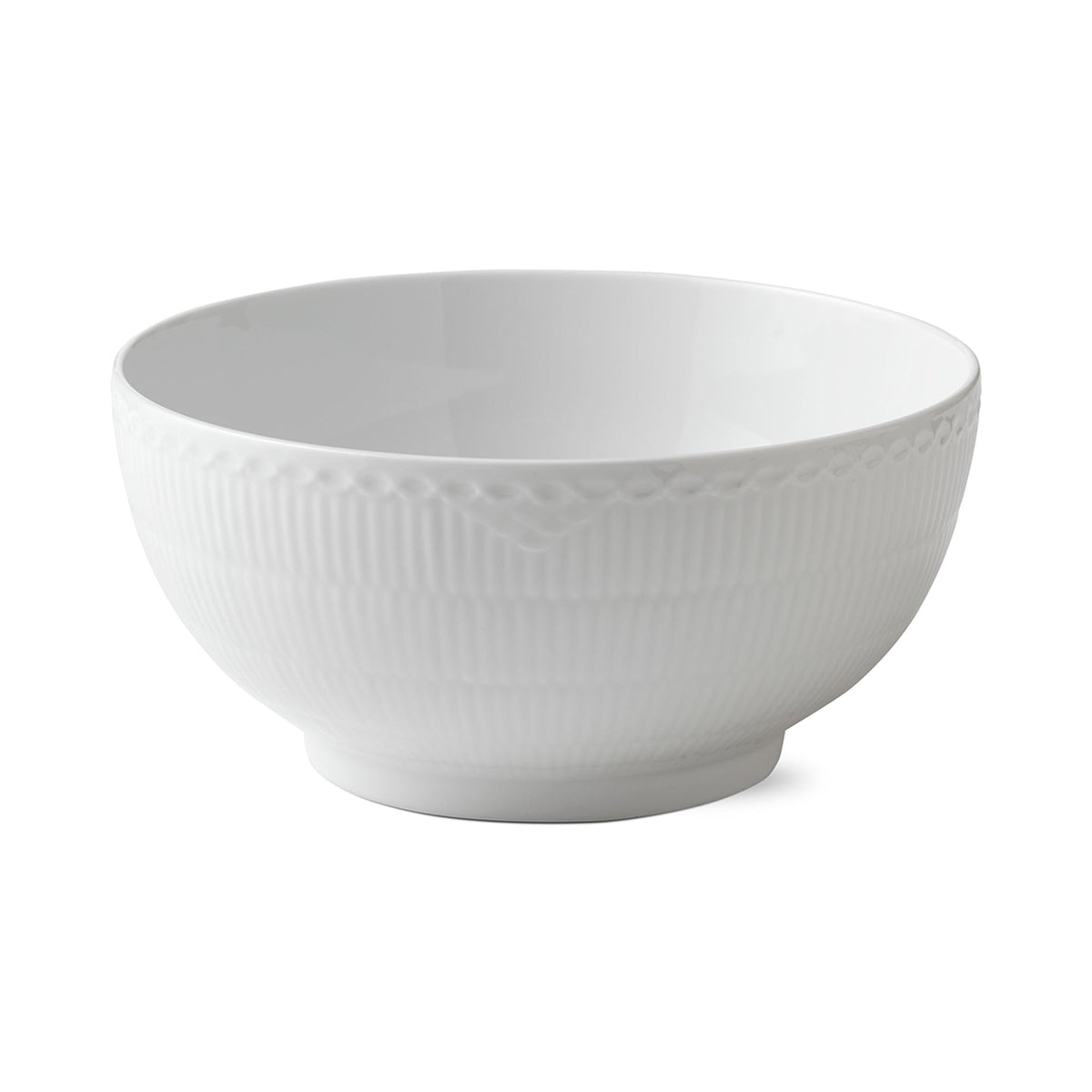 White Fluted Half Lace Bowl, 310 cl - US 4012