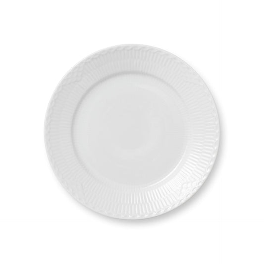 White Fluted Half Lace Plate, 22 cm - US 9561