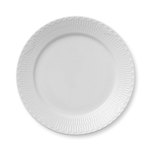 White Fluted Half Lace Plate, 27 cm - US 9575