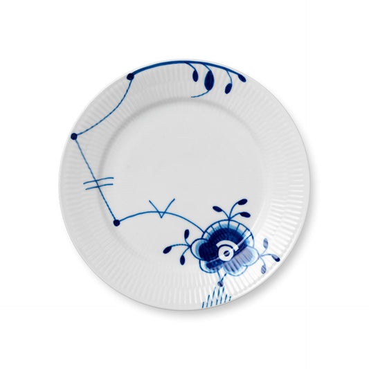 Blue Fluted Mega Plate, Decoration 6, 22 cm - US 6998