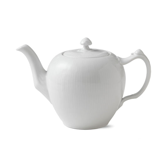 White Fluted Teapot, 100 cl - US 4597