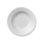 White Fluted Deep Plate, 21 cm - US 0234