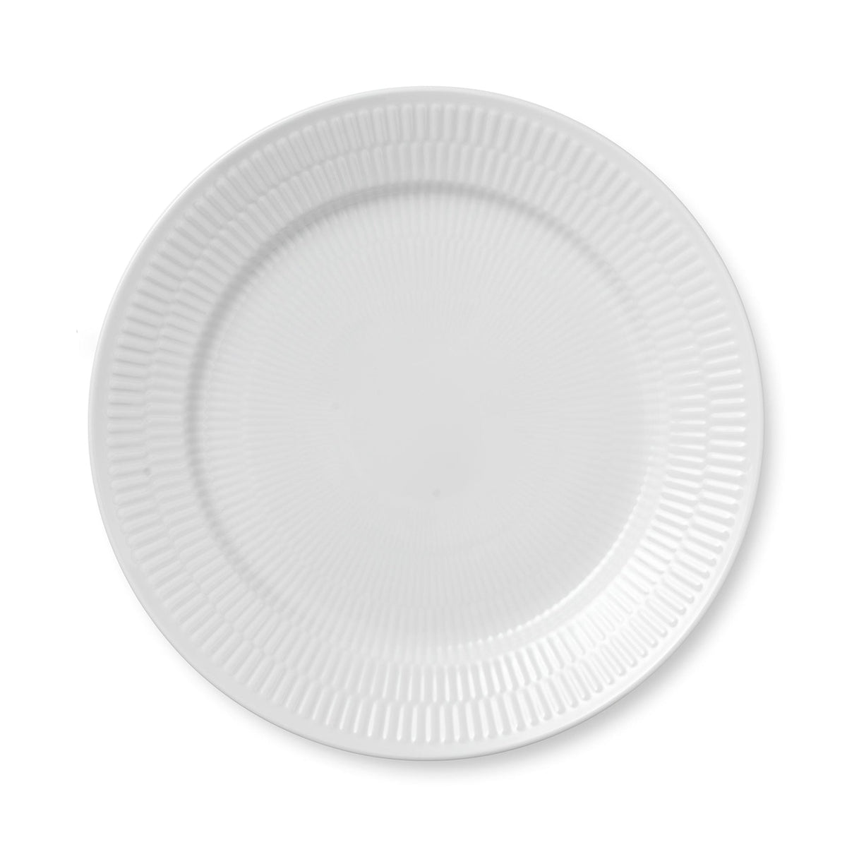 White Fluted Plate, 27 cm - US 4076