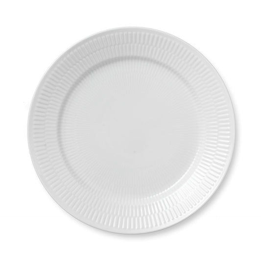 White Fluted Plate, 27 cm - US 4076