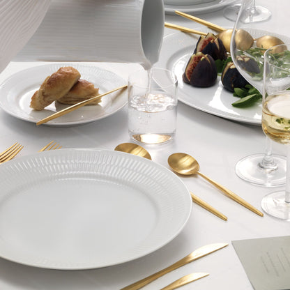 White Fluted Plate, 27 cm - US 4076