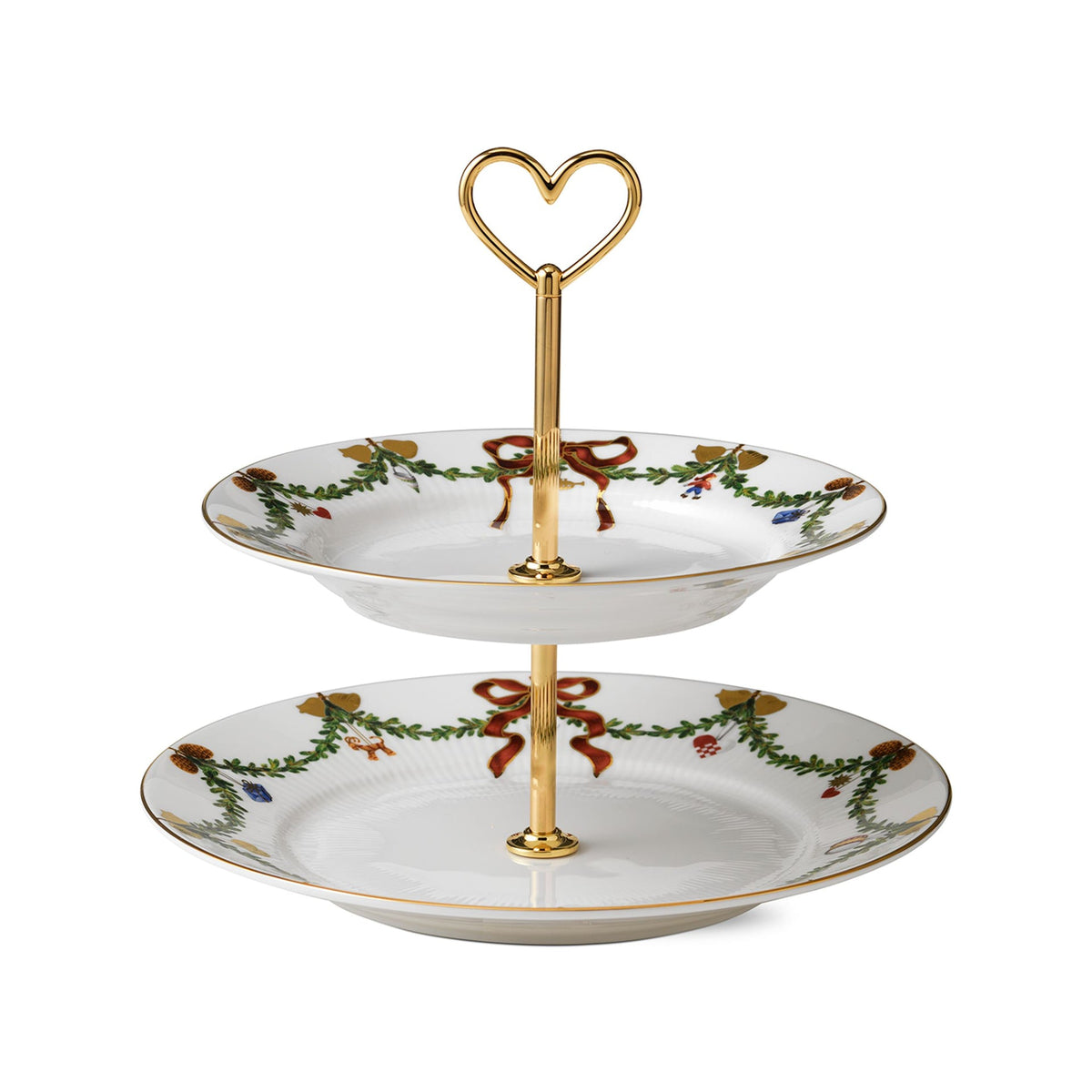 Star Fluted Christmas Étagère, 2 layers - US 3726
