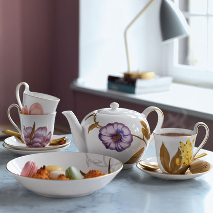 Flora High Handle Cup and Saucer, Magnolia, 27 cl - US 4764