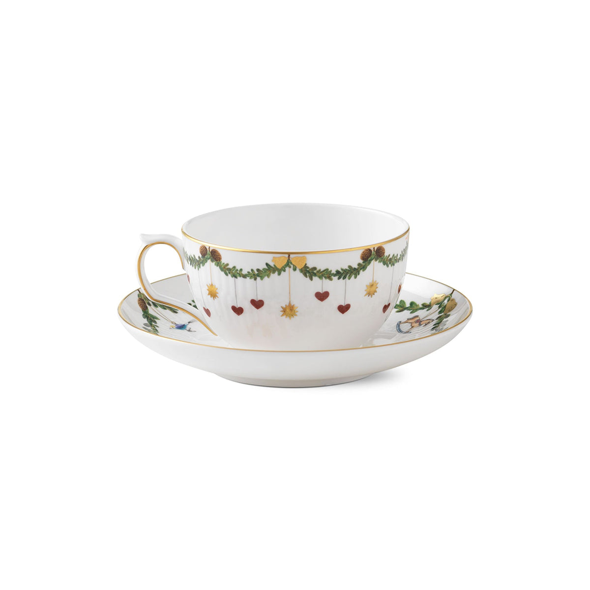 Star Fluted Christmas Cup and Saucer, 32 cl - US 3801