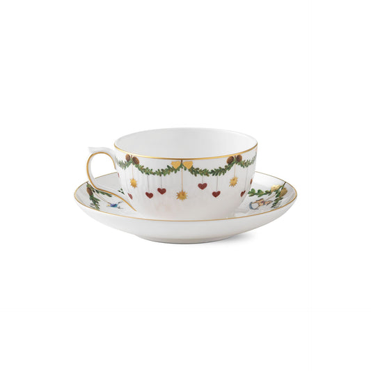 Star Fluted Christmas Cup and Saucer, 32 cl - US 3801