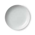 White Fluted Plate Coupe, 25 cm - US 7240