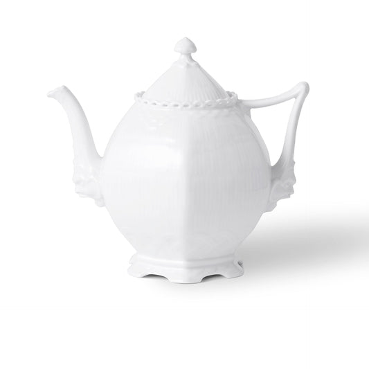 White Fluted Full Lace Teapot, 100 cl - US 6457