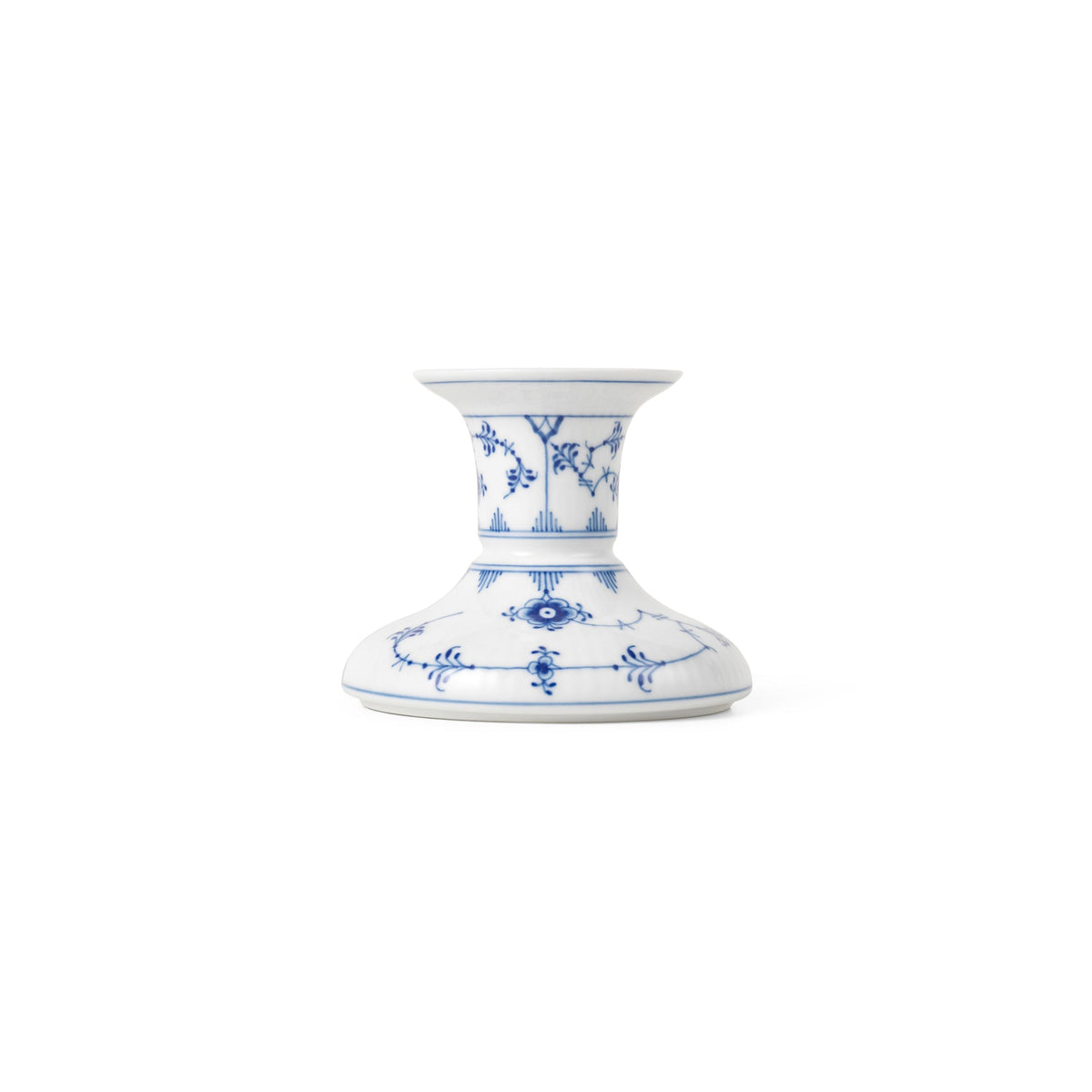 Blue Fluted Plain Candle Holder, 7.5 cm - US 2759