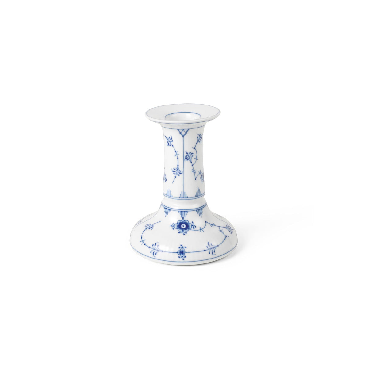 Blue Fluted Plain Candle Holder, 11.5 cm - US 9231