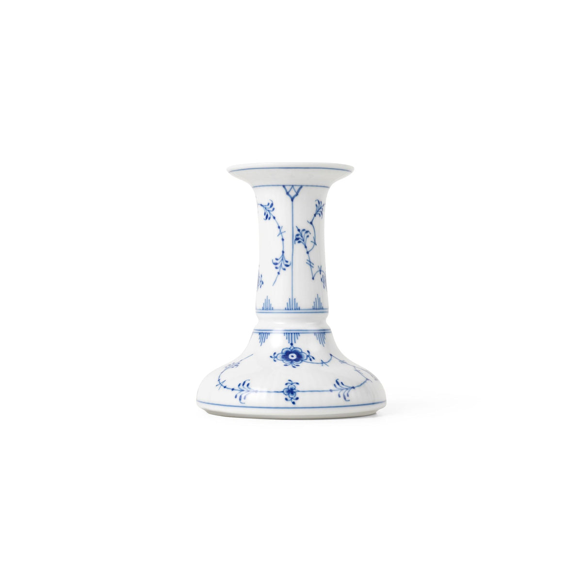 Blue Fluted Plain Candle Holder, 11.5 cm - US 9231