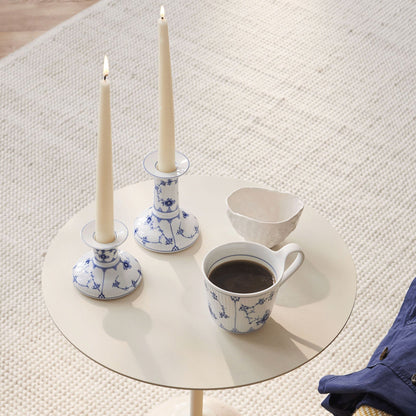 Blue Fluted Plain Candle Holder, 11.5 cm - US 9231