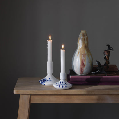 Blue Fluted Mega Candle Holder, 8 cm - US 5680