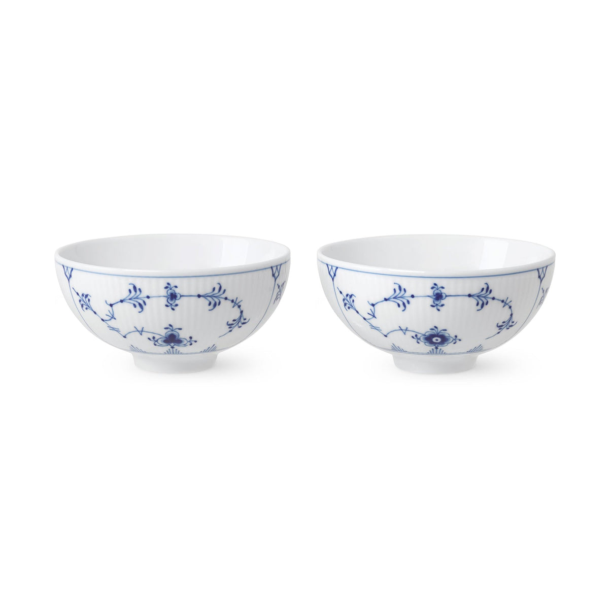 Blue Fluted Plain Bowl, 30 cl, 2 pcs - US 8102