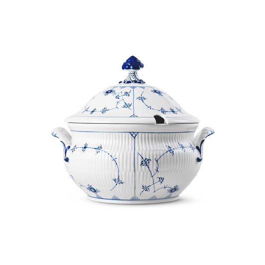 Blue Fluted Plain Tureen with Lid, 460 cl - US 4068