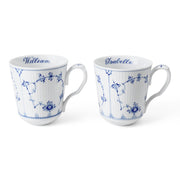 Blue Fluted Plain Cup, Bespoke, 37 cl, 2 pcs - US 7146